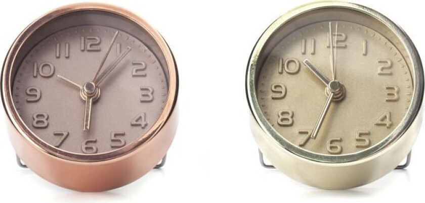 Gold and Copper Alarm Clocks (AC10-A-EU) assorted