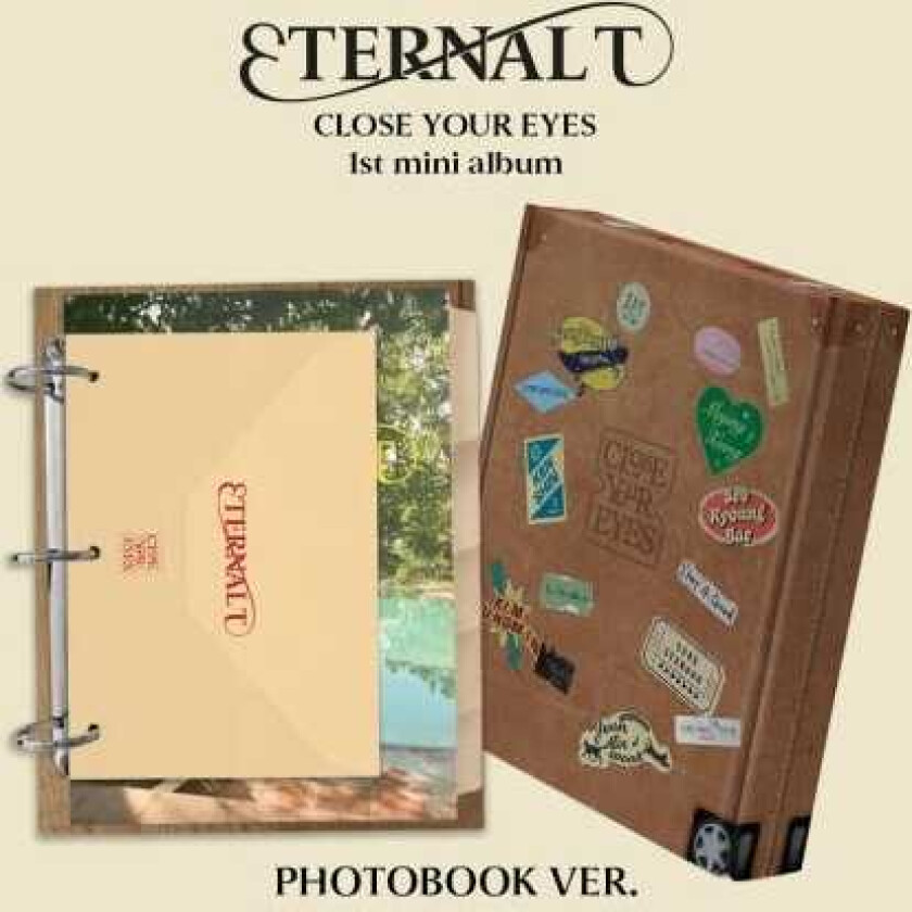 Close Your Eyes Eternalt Photobook Version incl. 136pg Photobook, 8pc Sticker Set, Envelope, Poster + 3 Photocards CD
