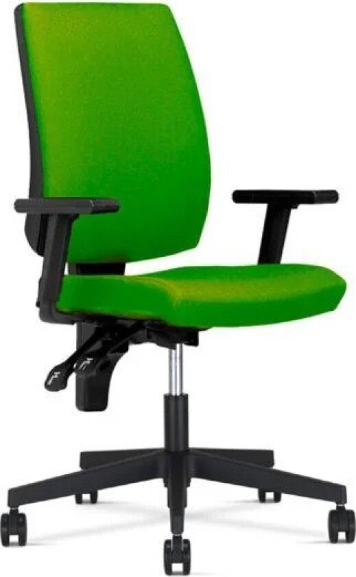 Kontorstol Taktik, Limegrøn Med Armlæn