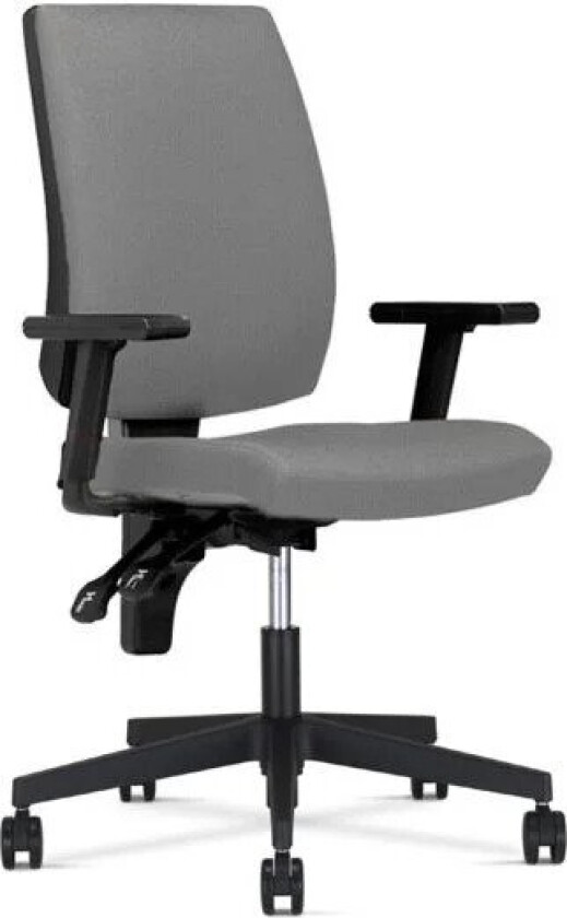 Kontorstol Taktik, Lys Grå Med Armlæn