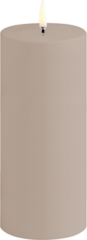 - Outdoor LED pillar candle - Sandstone - 7,8x17,8 cm (UL-OU-SA78017)