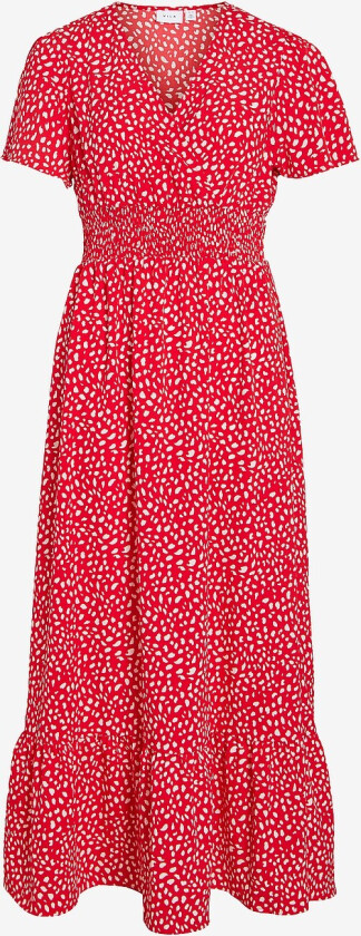 Maxikjole Vimathilde S/s Smock Ankle Dress/ka - Rød