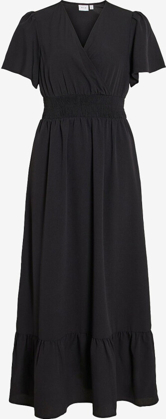 Maxikjole Vimathilde S/s Smock Ankle Dress/ka - Svart