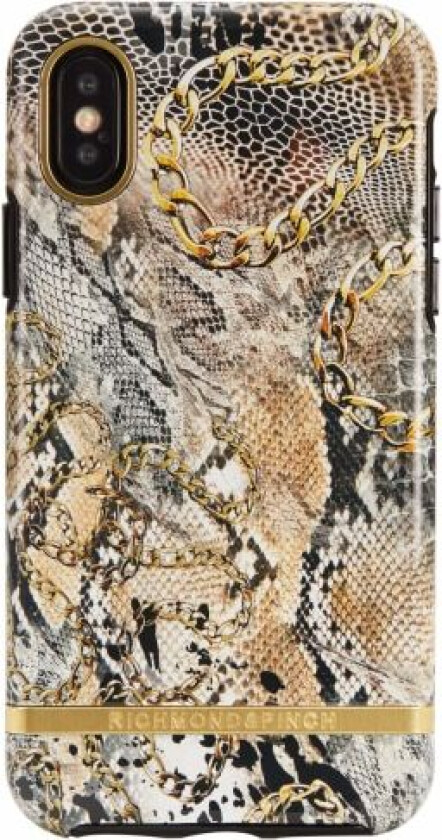 deksel til iPhone XS/X - Lenket reptil Beige