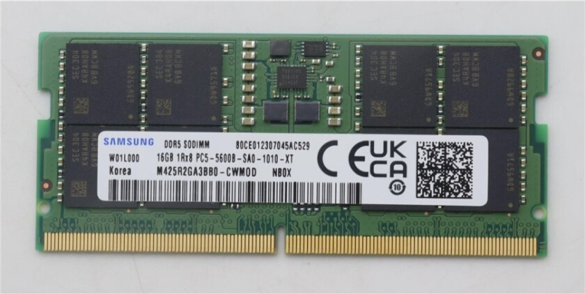 Ram Lenovo Minne Sodimm,16Gb,Ddr5,5600,Samsung