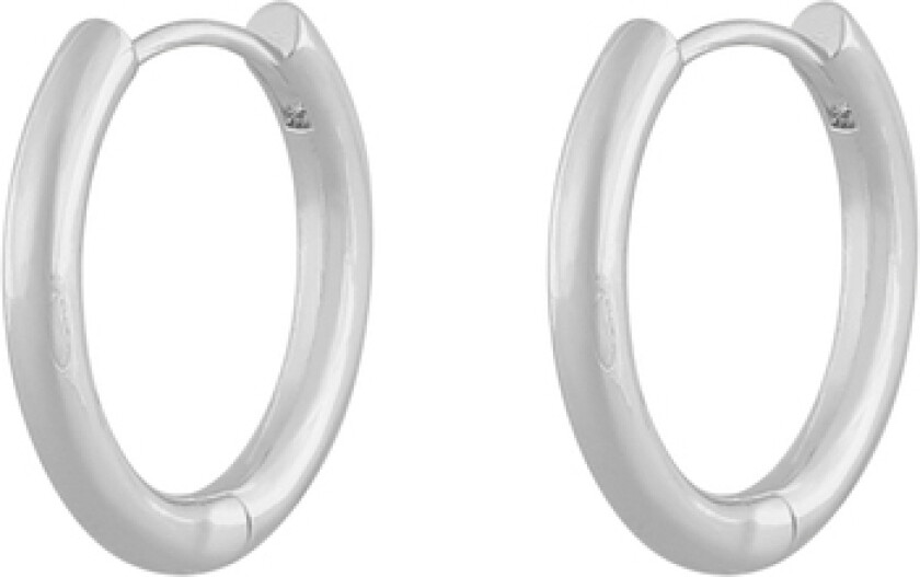 Amsterdam Small Earring Plain Silver 20mm