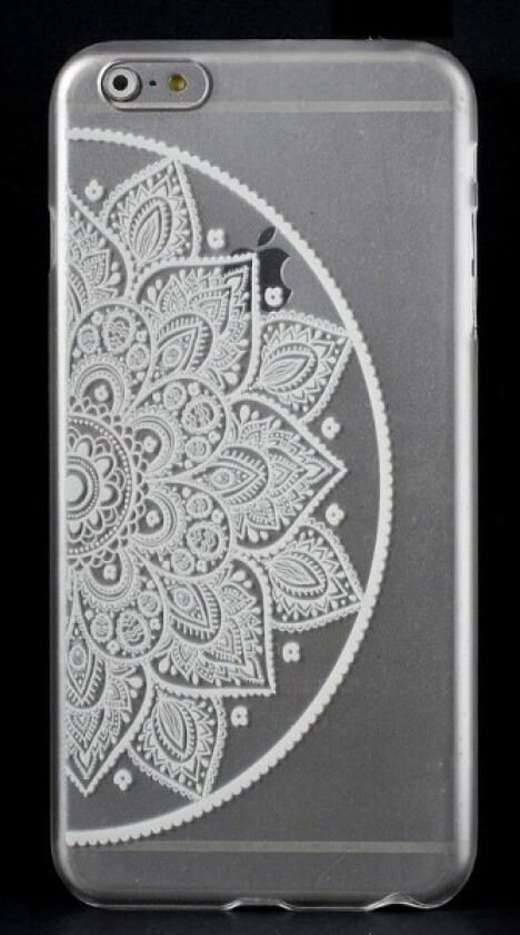 iPhone 6 Plus Deksel Henna Blomster Transparent