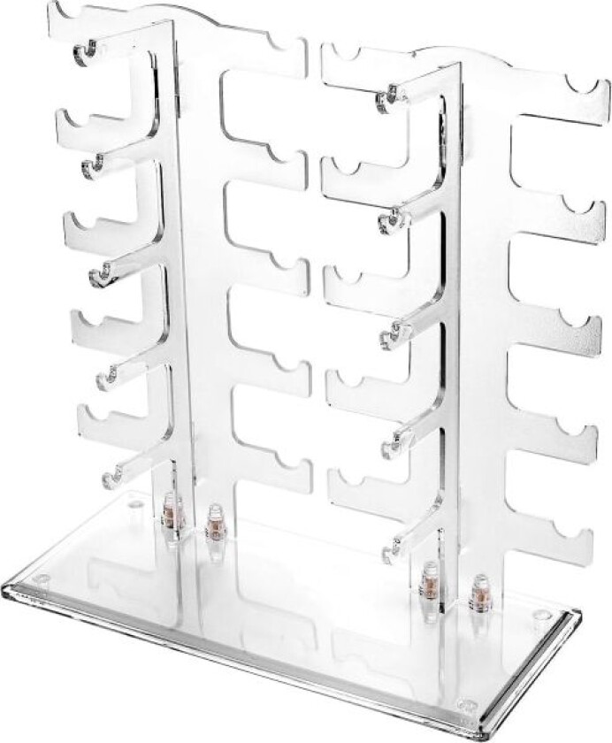 2-rads solbrillerstativ Holder Briller Display Stativ Transparent