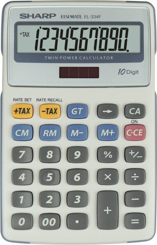 EL-334F kalkulator Desktop Økonomi Grå