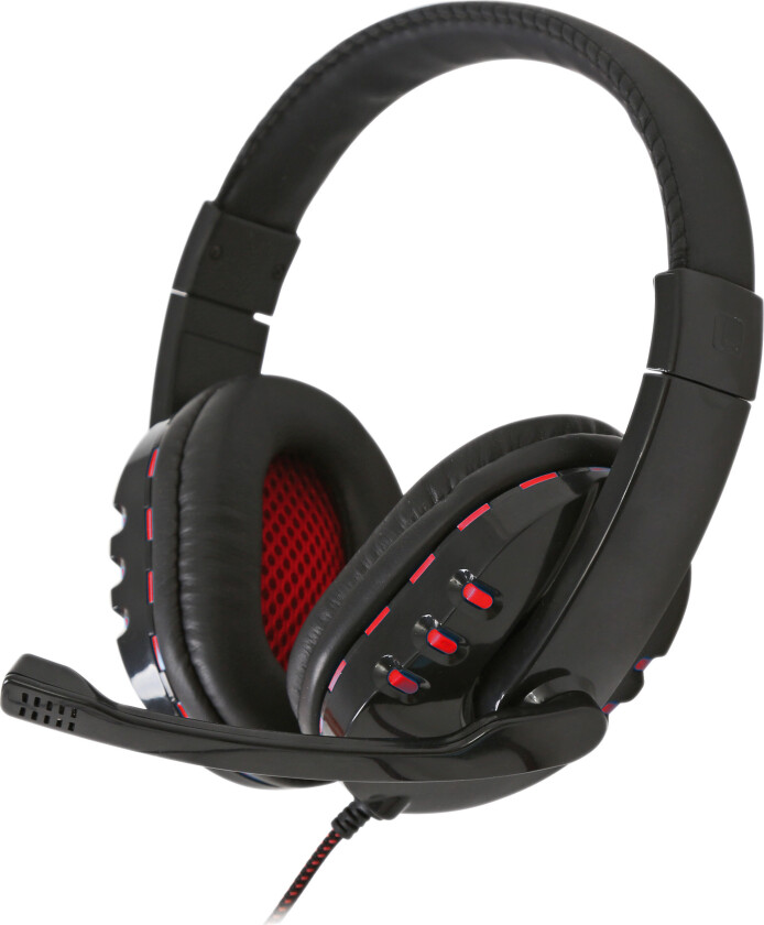 Freestyle FH-5401 Hodesett Koblet med ledninger (ikke trådløs) Hodebånd Samtaler/musikk USB Type-A Sort, Rød