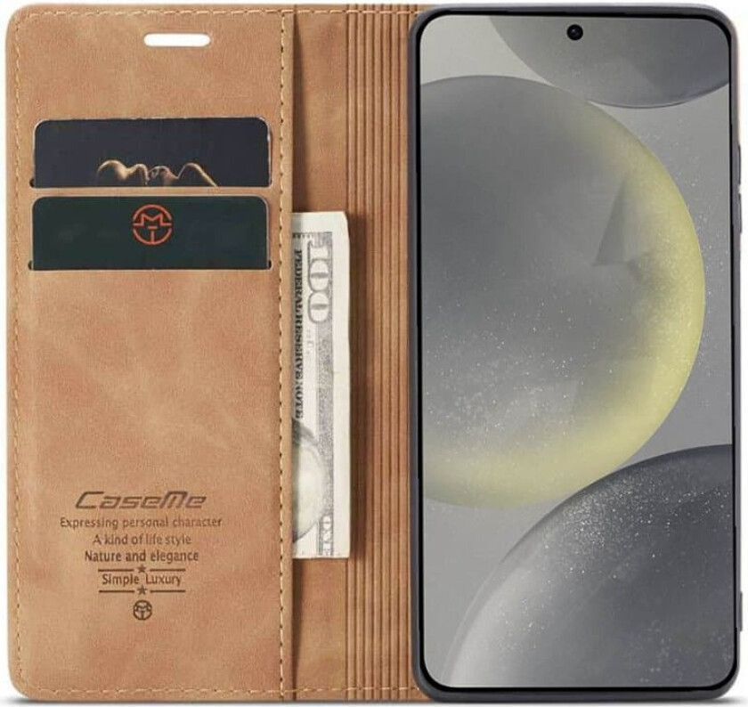 CaseMe mobildeksel 013 Samsung Galaxy S25 - Brun