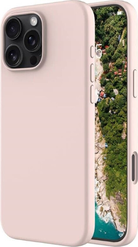 Liquid silikon deksel Apple iPhone 16 Pro Max - Pink Sand