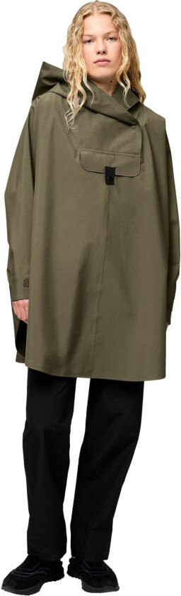 Bergen Poncho Grape Leaf Jakke Oliven Oliven female XS