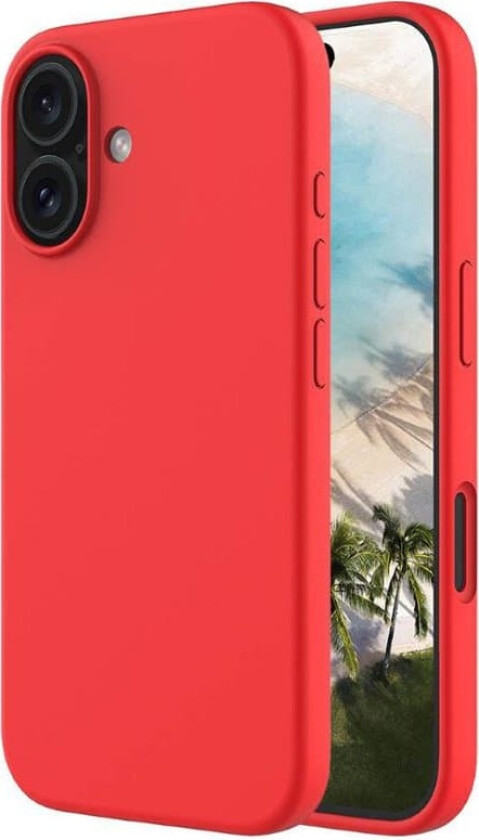 Liquid silikon deksel Apple iPhone 16 Plus - China Red