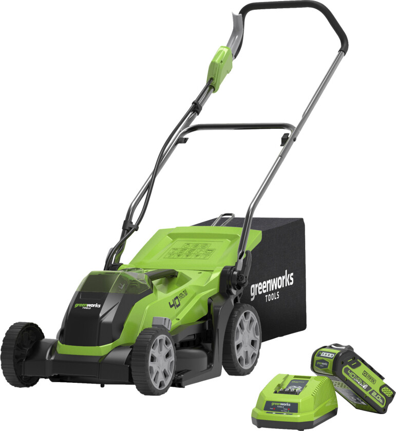 Batteridrevet gressklipper 40 V 2,0 Ah 35 cm