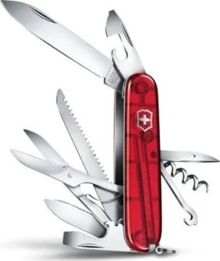 Huntsman Pocket Knife Transparent Red Celidor 91Mm Blister