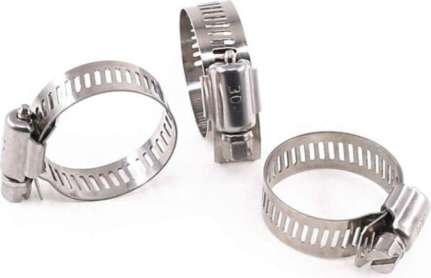 Slangeklemme Slangeklemmer 19-29mm Justerbar 304 Rustfritt Stål Slange