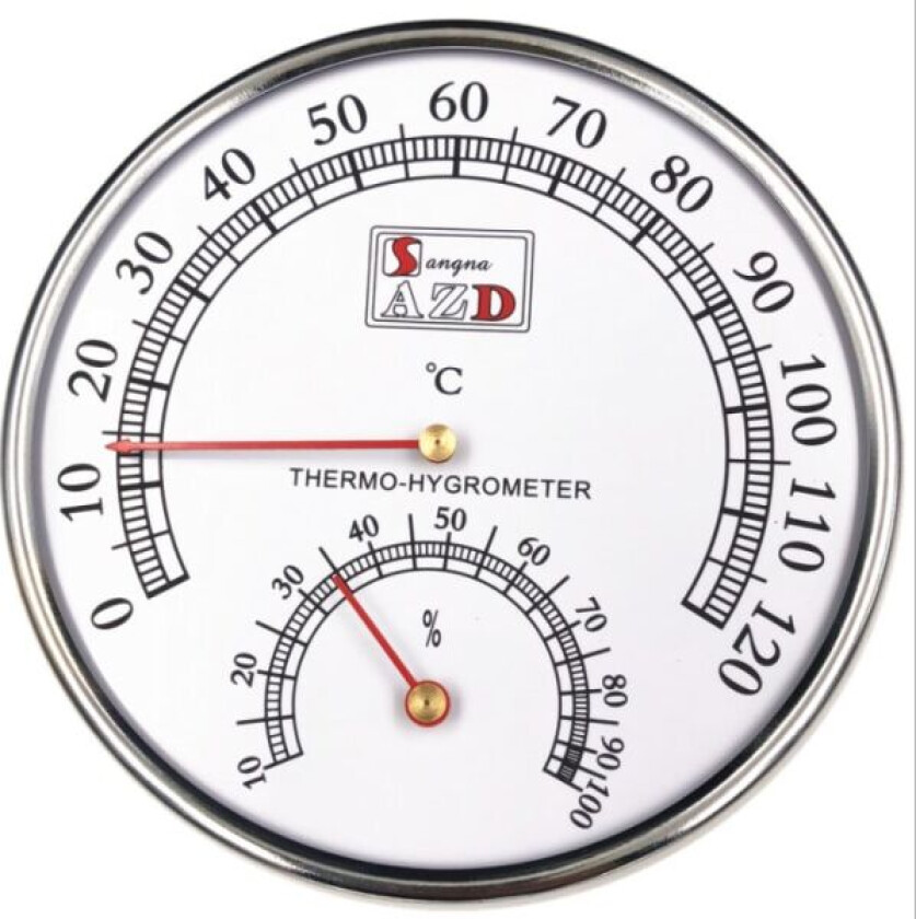 Saunatermometer og hygrometer, pekertype innendørs temperatur og fuktighet, høy presisjon langdistanse termometer