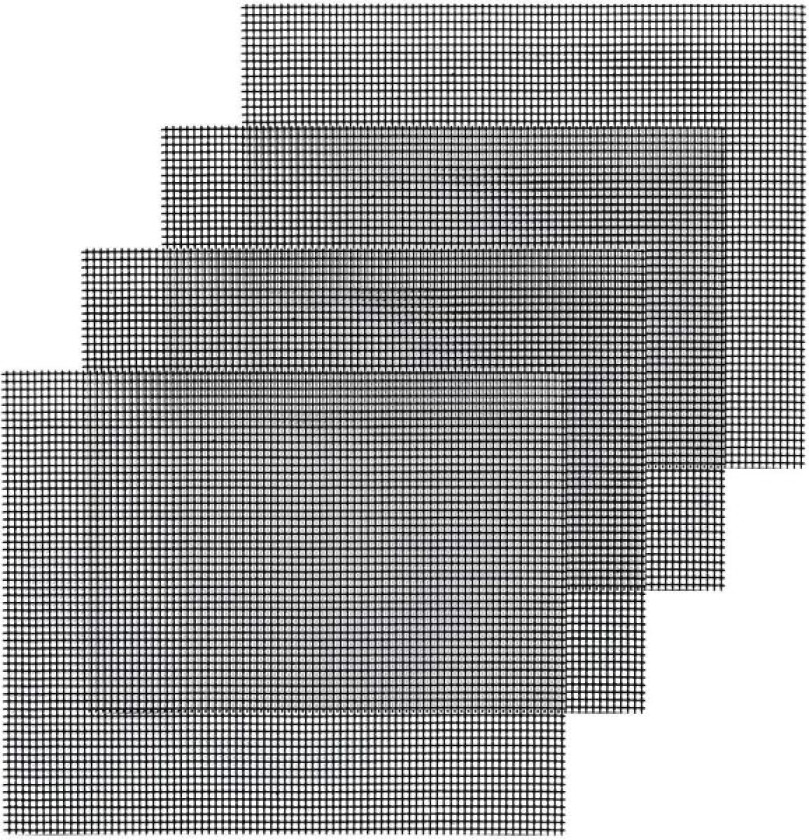 Sett med 4 stk Grillrist, Grillnett Gjenbrukbar og Klippbar