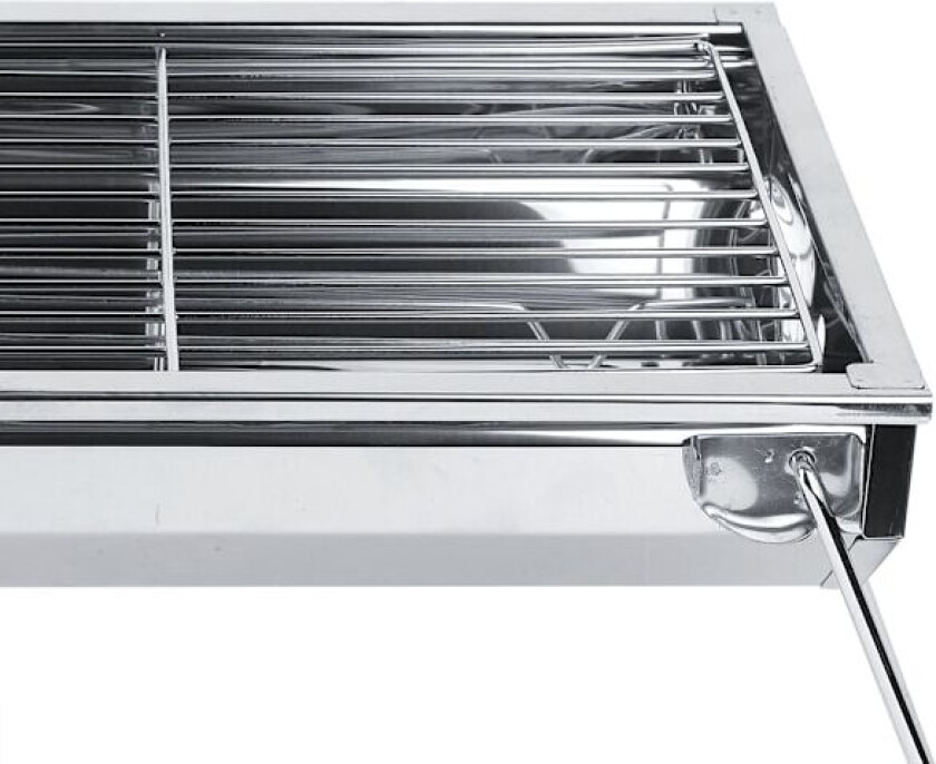 33*22*14cm Bærbar Grill i Rustfritt Stål, BBQ-Komfyr, Utendørs Camping Kullgrill