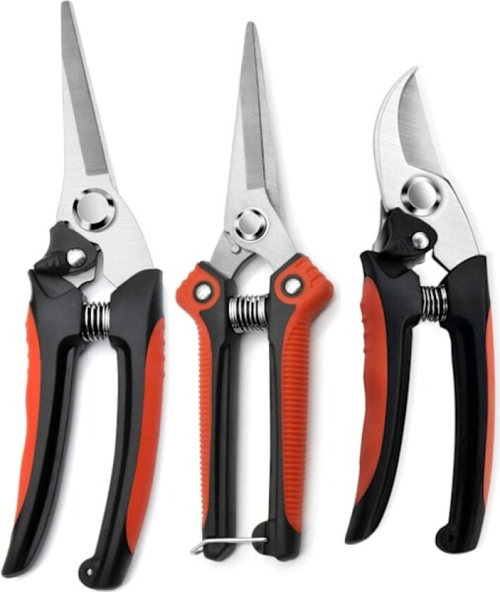 Hagesaks og beskjæringssakssett Profesjonell plantesaks Skarp rosesaks