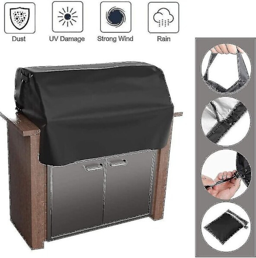 32-37 tommers grilltrekk Island Bbq innebygd grill topptrekk Heavy Duty vanntett gassgrill