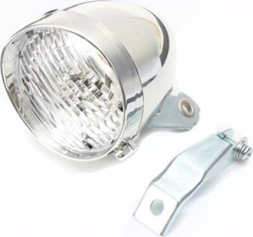 Vintage sykkellykt, 3 LED retro sykkellykt foran lommelykt frontlykt med brakett (sølv)