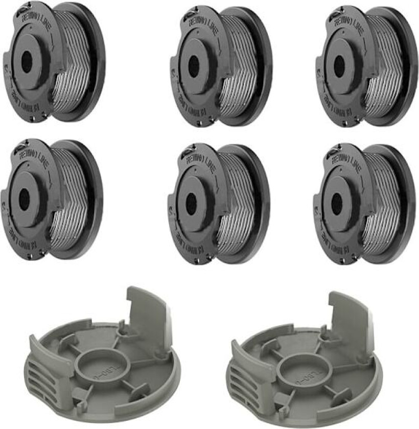 Reservedelsett med spole og deksel for Bosch Easy GrassCut (6-pakning)