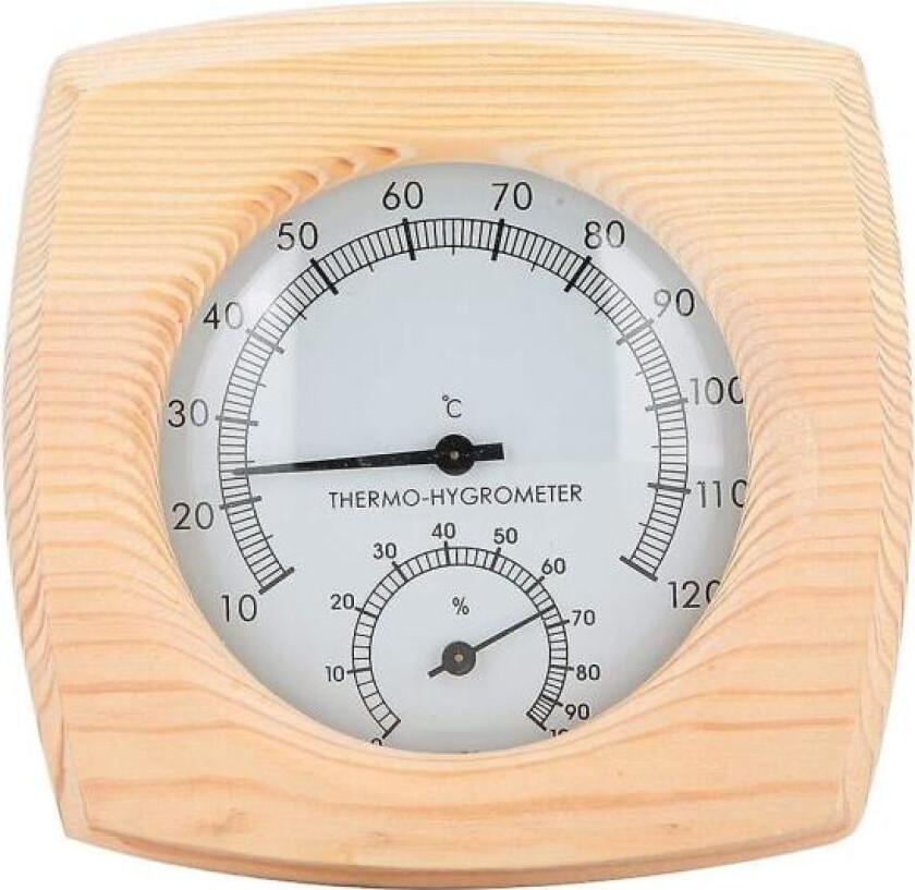 Tre-termo-hygrometer Termometer Hygrometer Damprom Sauna Rom Fahrenheit Tilbehør (1 stk, Trefarge)