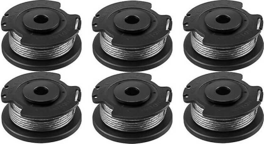 6-pakning F016800569 Trimmertråd og spole til Bosch EasyGrassCut 23, 26, 18, 18-230, 18-260, 18-26 Erstatning