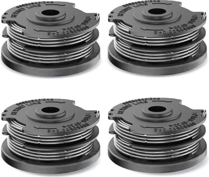 4 stk. linjespoler til Bosch græstrimmerruller, nylon erstatningsspole til Bosch F016800351 ART 24,27,30 og ART 30-36 LI (6,1mx Ø1,65mm)
