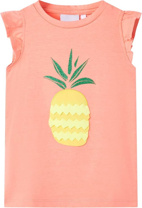 T-skjorte for barn neonkorall 116