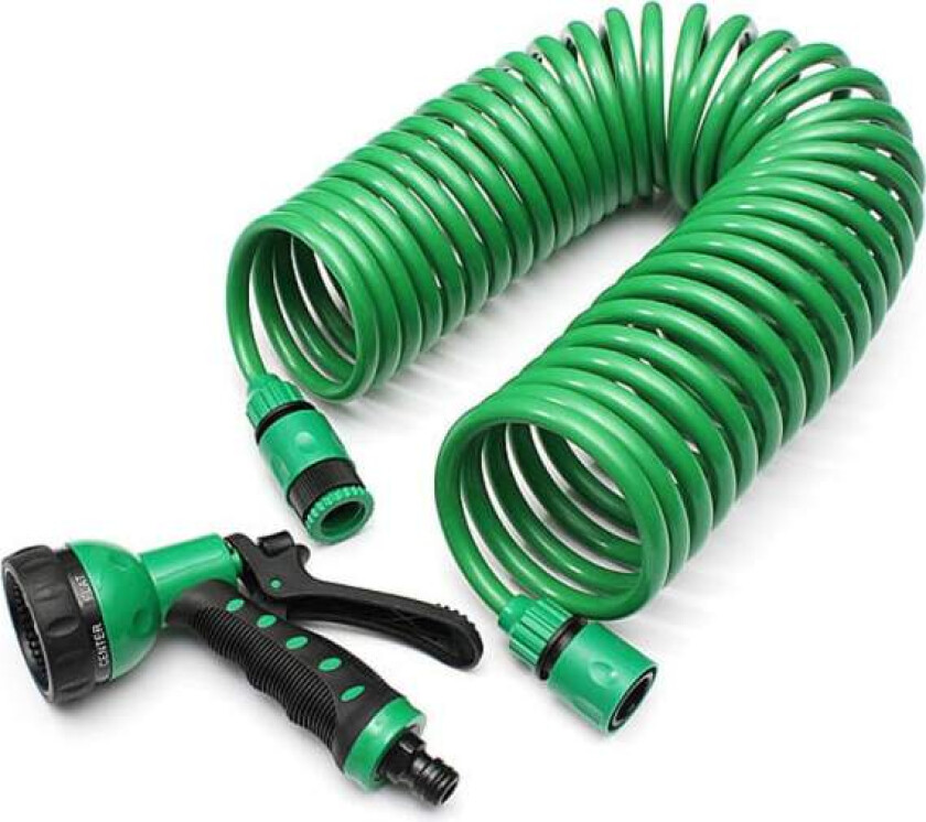 15 M Eva Hageslange Teleskopfjærrør Plast Multifunksjonell bilvask 7.5M