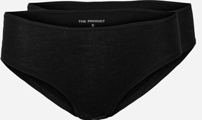 2-Pack Ladies Brief - Black Sort XS