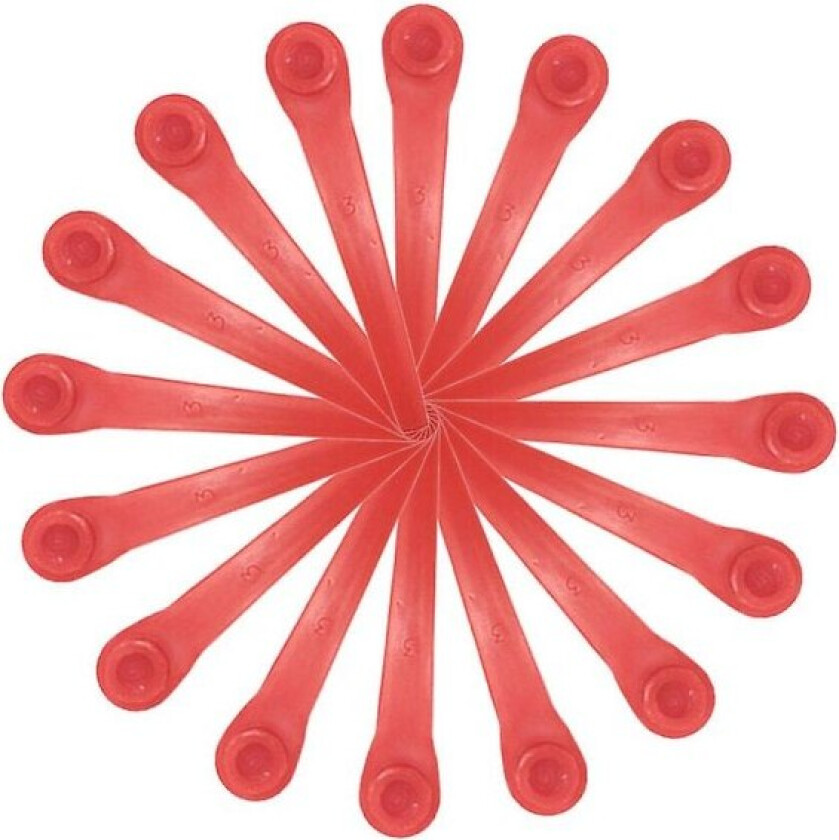 Pakke med 100 plastblader kompatible med Gardena kantklippere, erstatningsblader for Gardena kantklippere og trådløse kantklippere. (FMY)