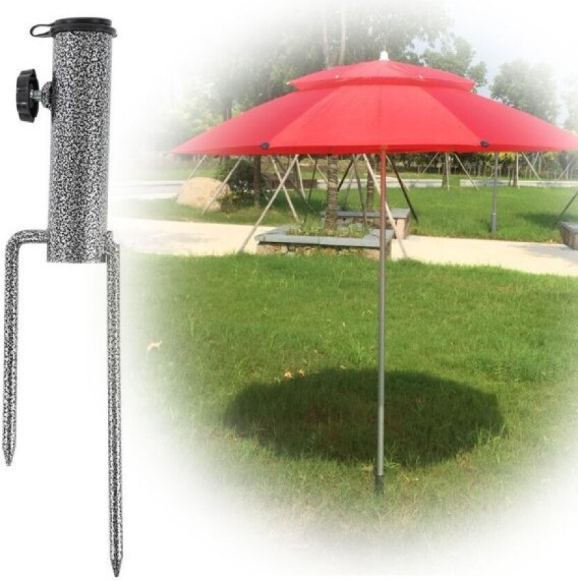 1PCS fast parasollfot, parasoll jordspyd, metall sammenleggbar