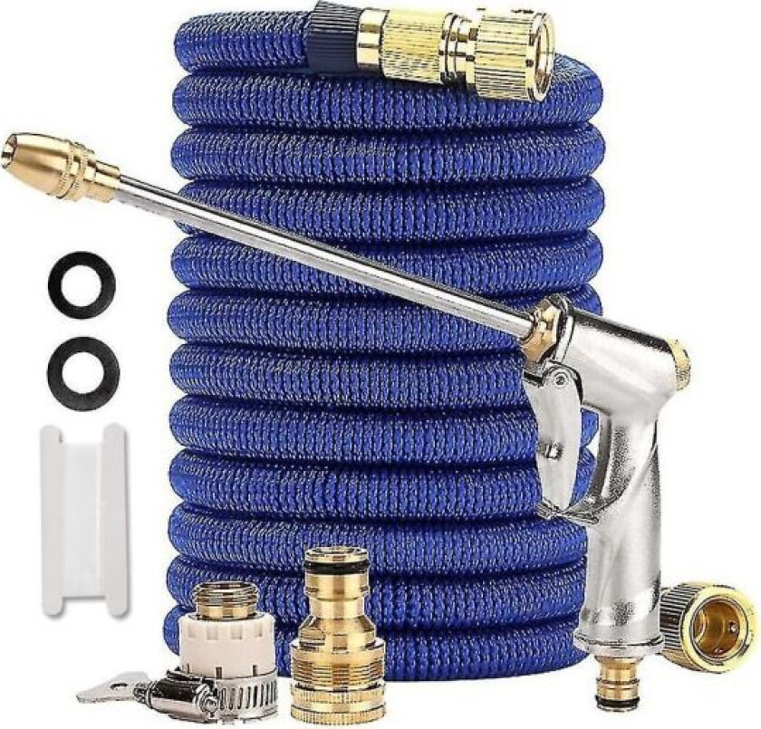 Utvidbar hageslange, fleksibel innfellbar vannslange, utendørs hageslange, for vanning av plen