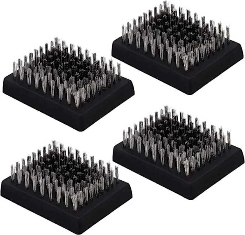 Grillbørste Hoder 4 stk Varmebestandig Trådbørste Grill Trådløs Rengjøringsbørste Hoder Bærbar BBQ Rengjøringsmiddel