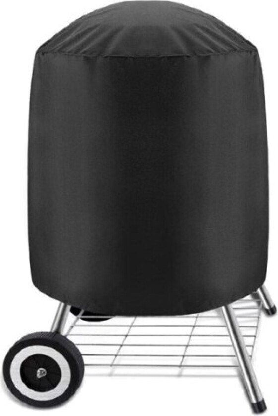 Trekk for kullgrill, vanntett presenning for utendørs grill, rund grilltrekk svart (24 x 28,5 tommer)