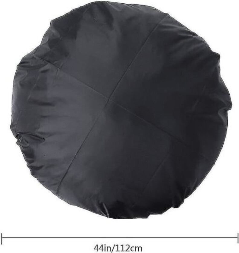 REMAKE 112cm Rund Vanntett BBQ Grilltrekk Støvtrekk Patio Peis Trekk Svart