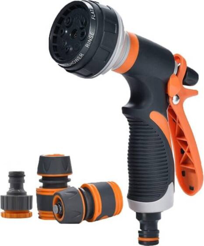 Hageslange Spray Gun - Høytrykks Anti-lekkasje Slangepistol, 8 Adju