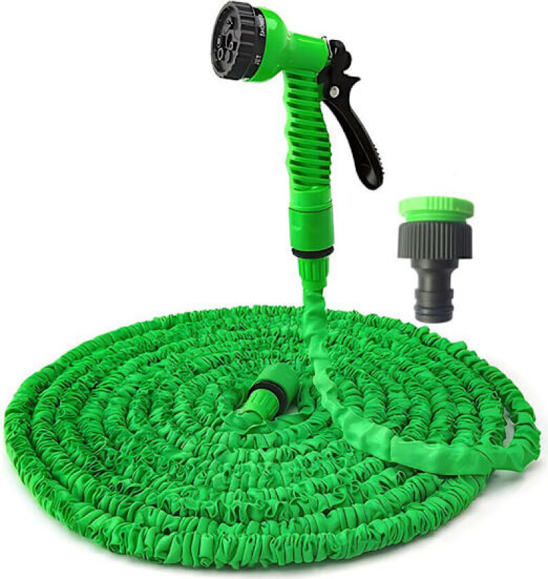 Multifunksjonell slange, hageslange, oppblåsbar, fleksibel, 15m, vanningsverktøy