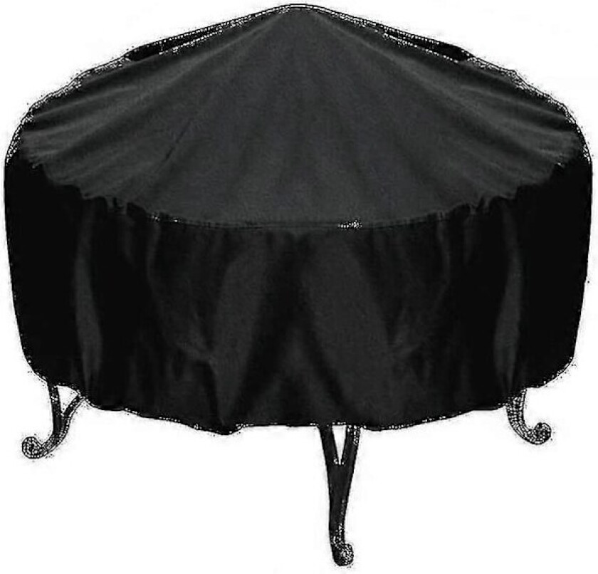 BBQ-trekk, Rund Grilltrekk Vanntett Heavy Duty BBQ-trekk, Rund BBQ-grilltrekk Utendørs Hagegrill UV Vannbestandig L 122*45cm