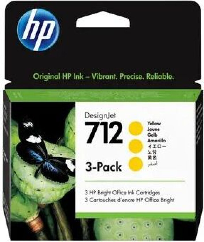 Hp Blekk Gul 712 29ml 3-pack