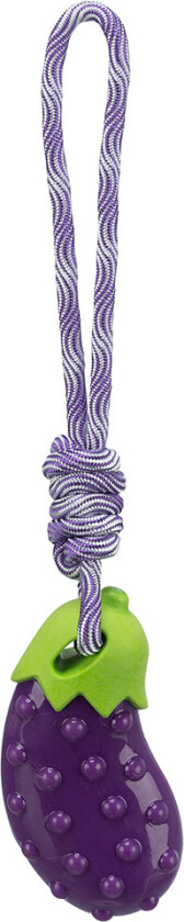 hundeleke aubergine i tau - ca. L 34 cm