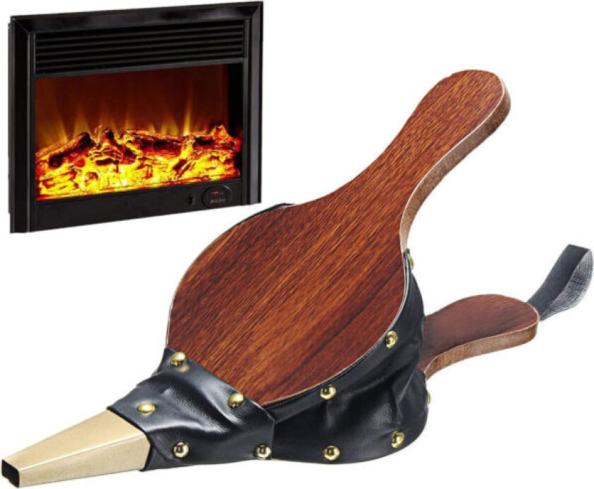 Treblåsebelg, Manuell Tre Luftblåser Pipeblåsebelg for Utendørs Camping Grill, Peisvifte/Tennere, Blåsebelg
