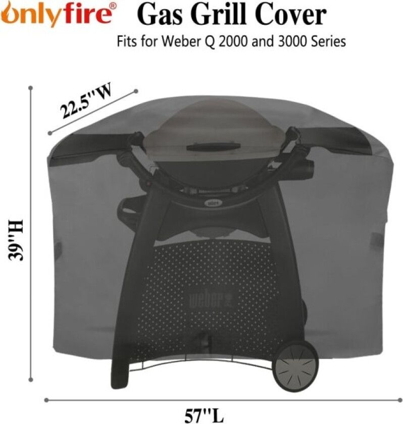 Grilllock Cover Grillskydd (for Weber Q 2000 og 3000 gassgrill)