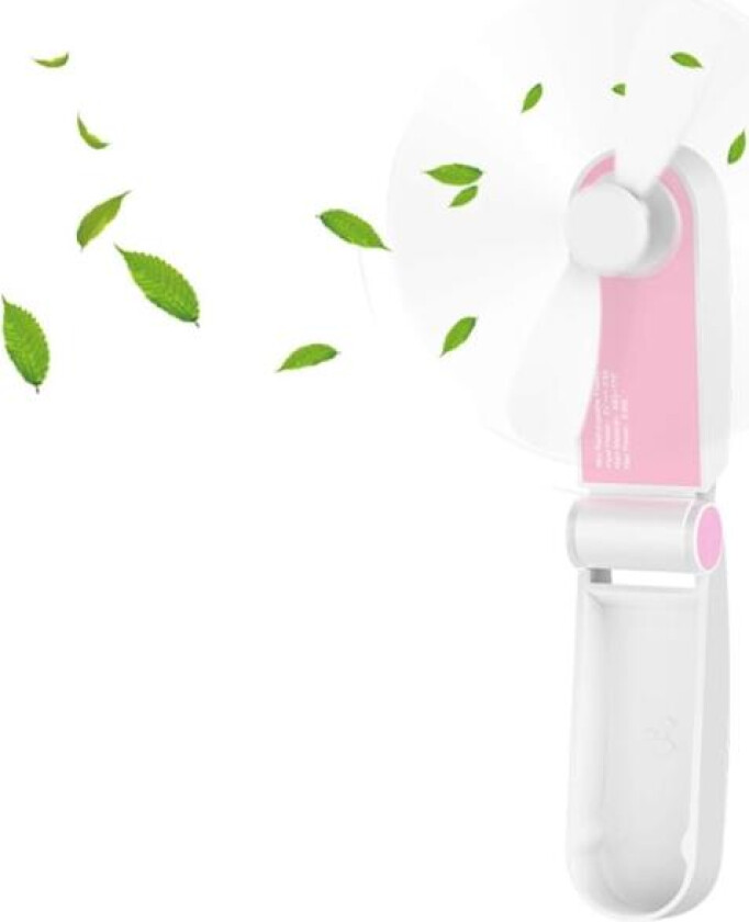 IC Mini håndholdt vifte Bærbar Oppladbart sammenleggbar lommevifte med justerbar 2 hastigheter USB-kabel for hjemmekontor Reiser utendørs - Rosa