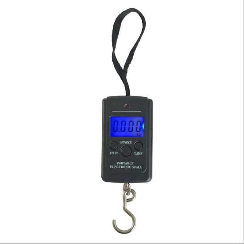 Bærbar fiskevekt Bagasjevekt med Bakgrunnsbelyst LCD