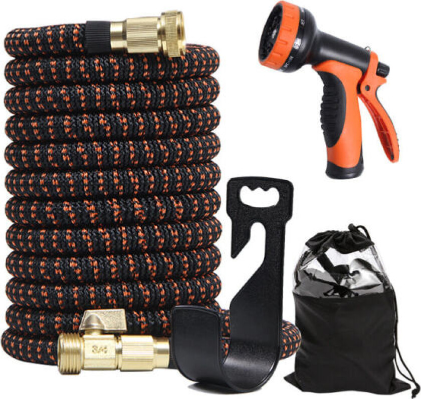 Høytrykks bilvaskepistol Automatisk teleskopslange Multifunksjonell hageslange 25ft American Standard